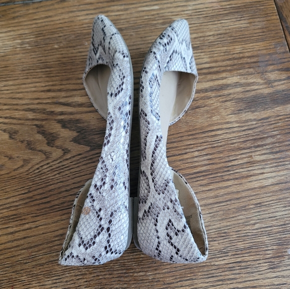 MOSSIMO D'Orsay Snake Print Flats Size 9.5 - Picture 3 of 5
